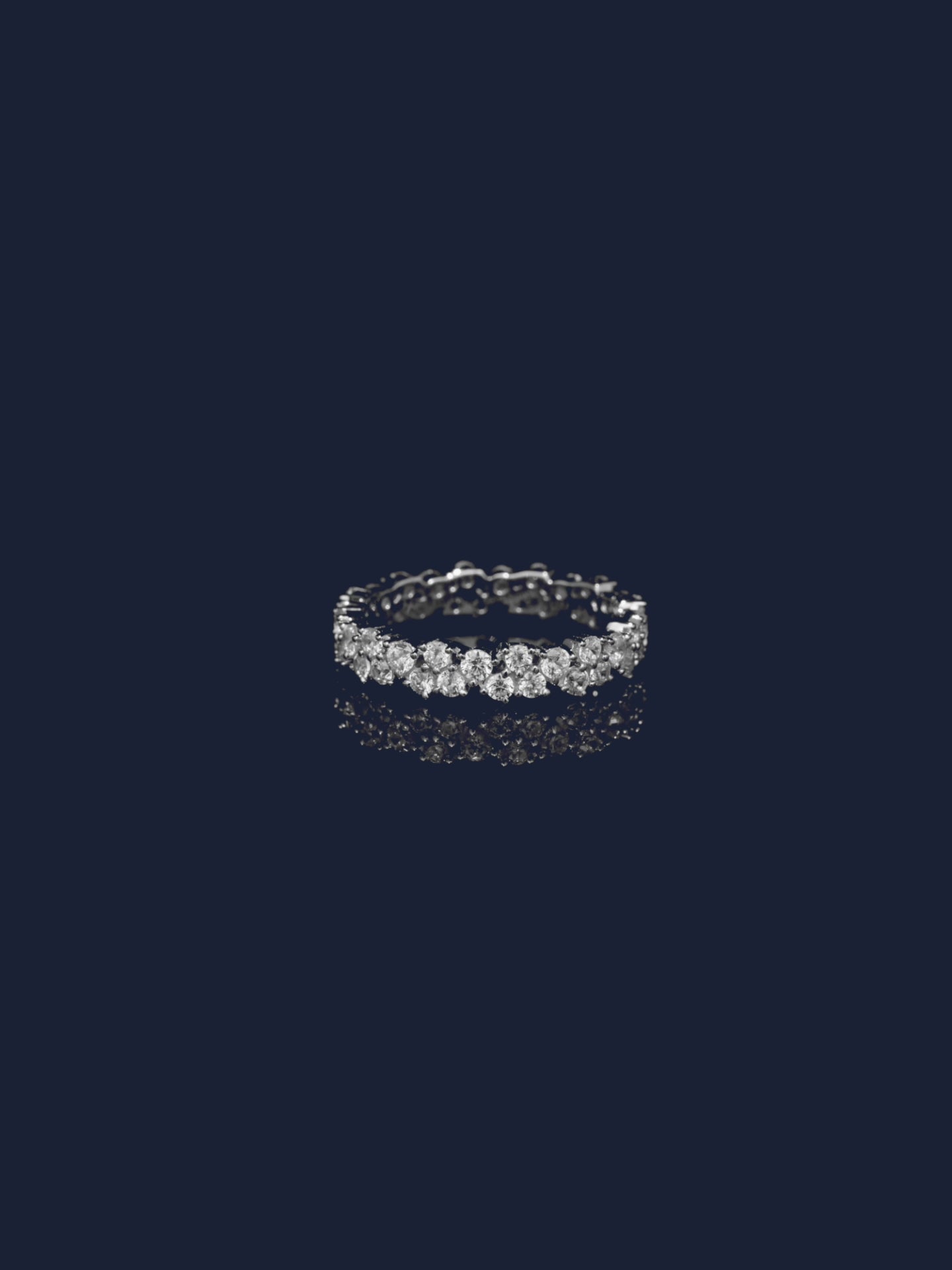 APM Monaco Pave Ring in silver