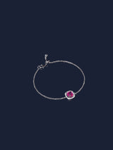 Fuchsia Pavé Square Adjustable Bracelet
