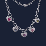 Multicolor Heart Adjustable Chain Necklace
