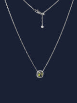 Dainty Khaki Square Adjustable Necklace