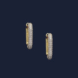 Mini Pavé Rectangle Earrings