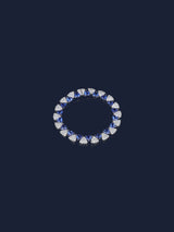 Weißes & blaues dreieckiges Armband