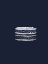 Blauer Pavé-Ring