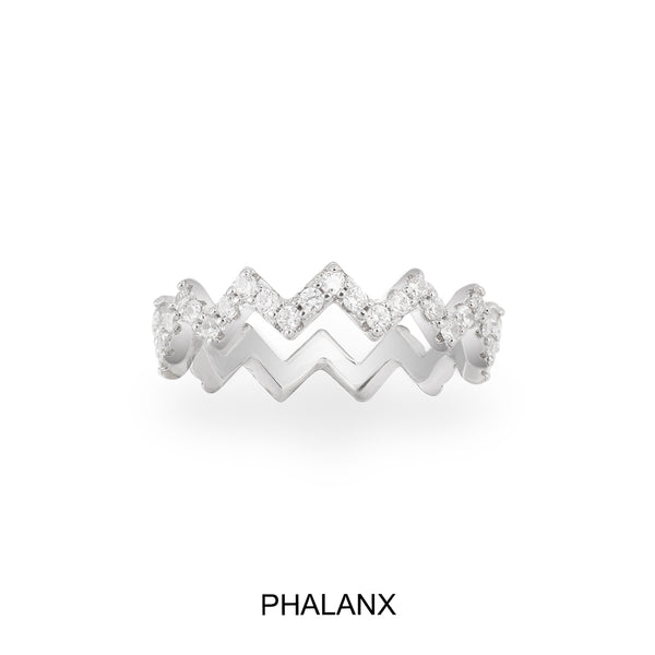 Up And Down Phalanx-Ring – Silber