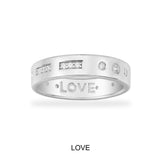 LOVE Morsecode-Ring - Silber