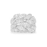 Ring in Blattform – Silber