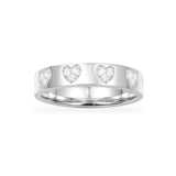 Herzförmiger Ring - Silber
