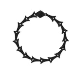 Armband mit Drachenschwanzmotiv – Silber in Schwarz