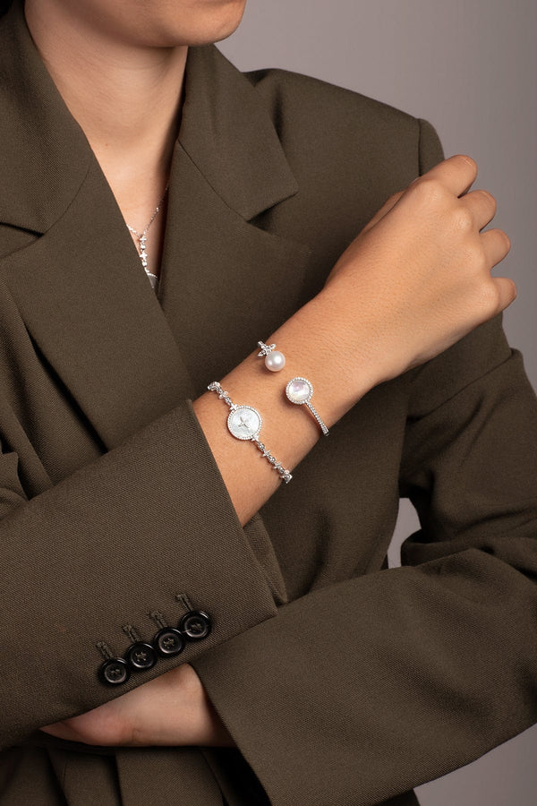 Verstellbares Armband mit Sternmotiv – Silber