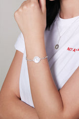 Verstellbares Eternelle Armband mit dem Buchstaben „A“ – Silber