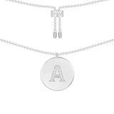 Verstellbare Halskette mit dem Buchstaben „A“ – Silber