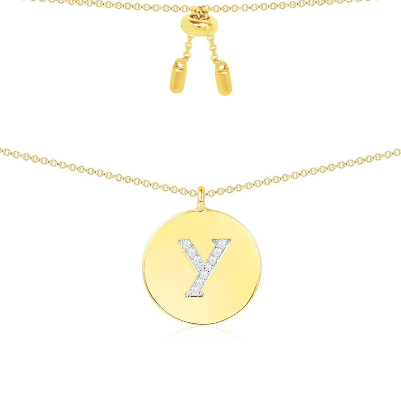 Verstellbare Halskette mit dem Buchstaben A - Silber Vergoldet