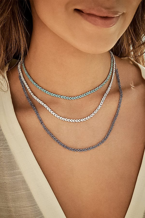 APM Monaco Silver Couture Adjustable Necklace - White Silver