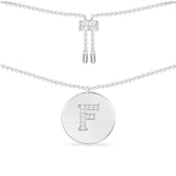 Verstellbare Halskette mit dem Buchstaben „A“ – Silber