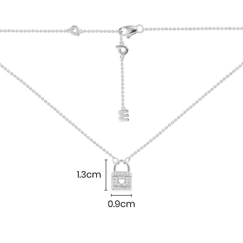 Pavé Mini Lock Necklace