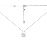 Halskette mit Mini-Schloss mit Pavé – Silber