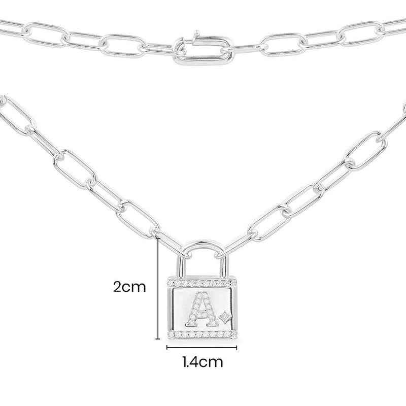 Paved Mini Lock Necklace – APM Monaco