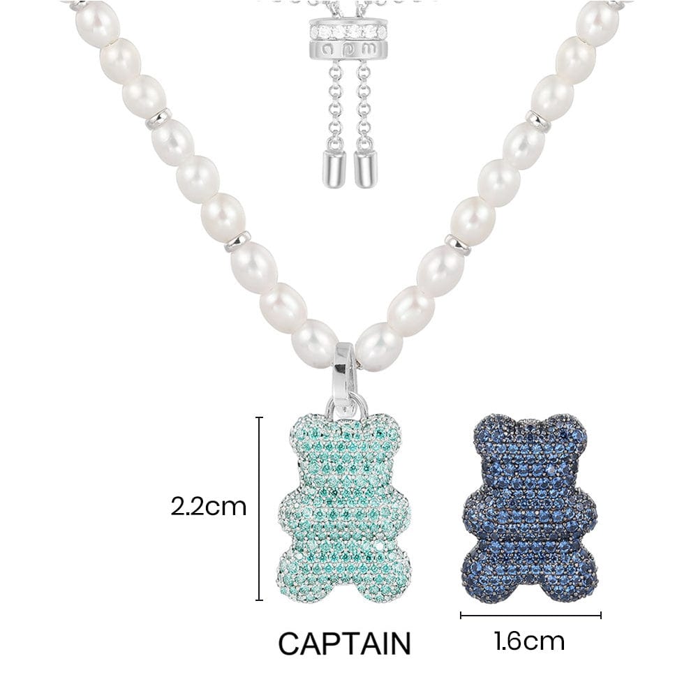 Captain Yummy Bear Necklace with Pearls | APM Monaco