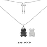 調整可能Baby Mood Yummy Bear（クリップ）ネックレス - シルバー