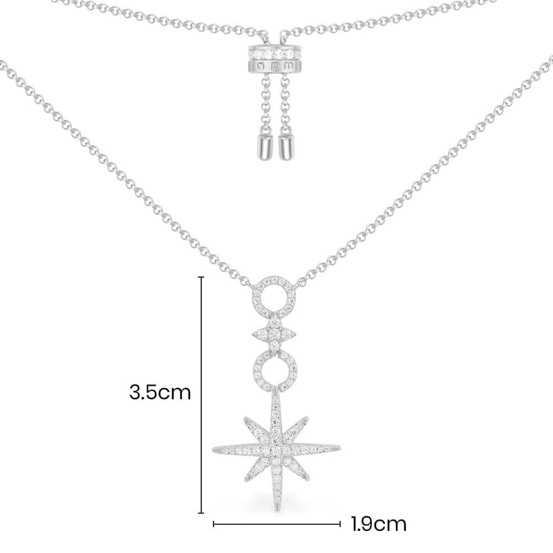 Météorites & Circles Adjustable Necklace