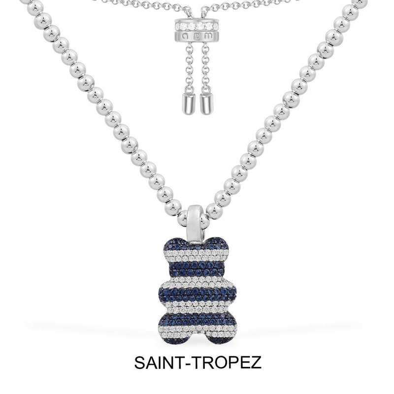 Saint-Tropez Yummy Bear (Con Clip) Collar Ajustable con Bolitas
