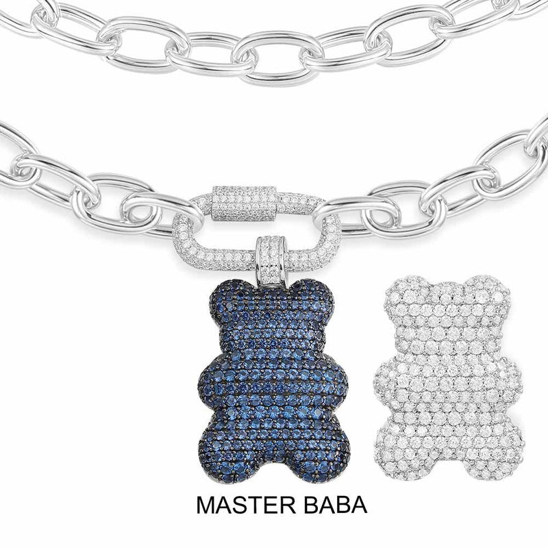 Verstellbare Master Baba Yummy Bear Halskette in Kettengliedoptik