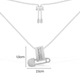 Verstellbare Halskette mit Sicherheitsnadelmotiv