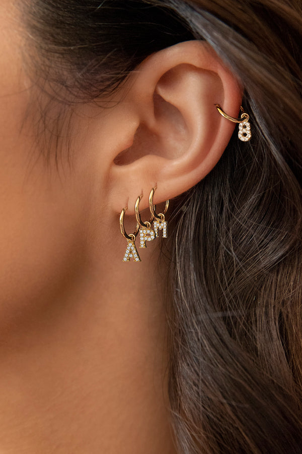 Letter Asymmetric Earrings