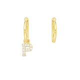 Asymmetrische Ohrringe mit dem Buchstaben „A“ – Silber vergoldet