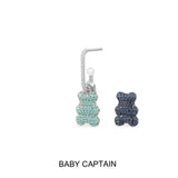 Boucle d'Oreille Individuelle Yummy Bear (Clip) Baby Captain - argent