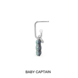 Mono Pendiente Baby Captain Yummy Bear (Clip) - plata