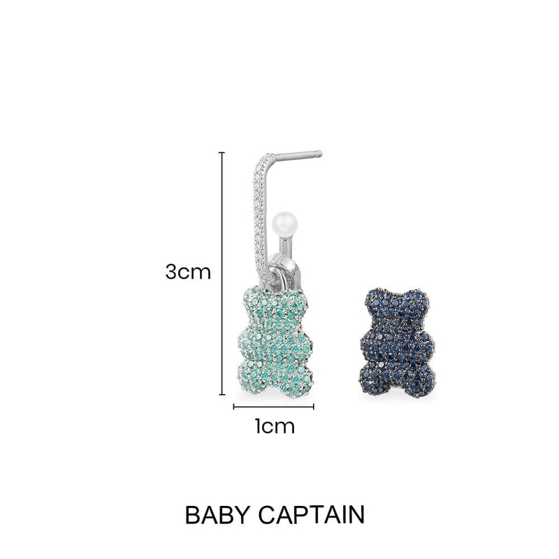 Boucle d'Oreille Individuelle Yummy Bear (Clip) Baby Captain - argent