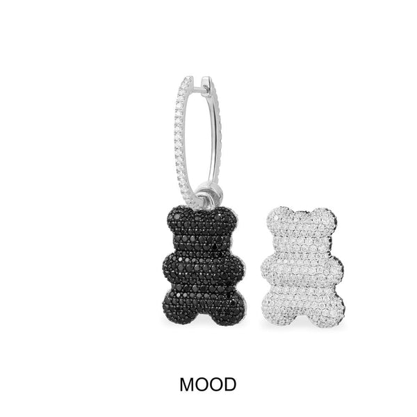 Einzelne Mood Yummy Bear (Clip) Kreole – Silber