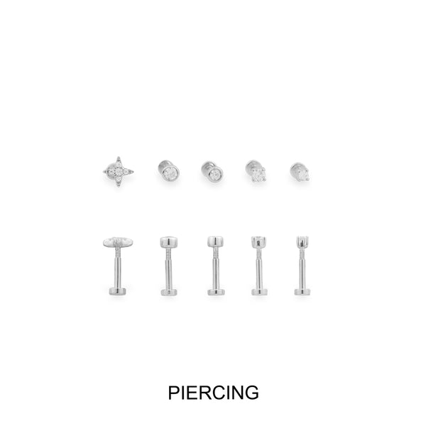 Set di orecchini piercing pave'