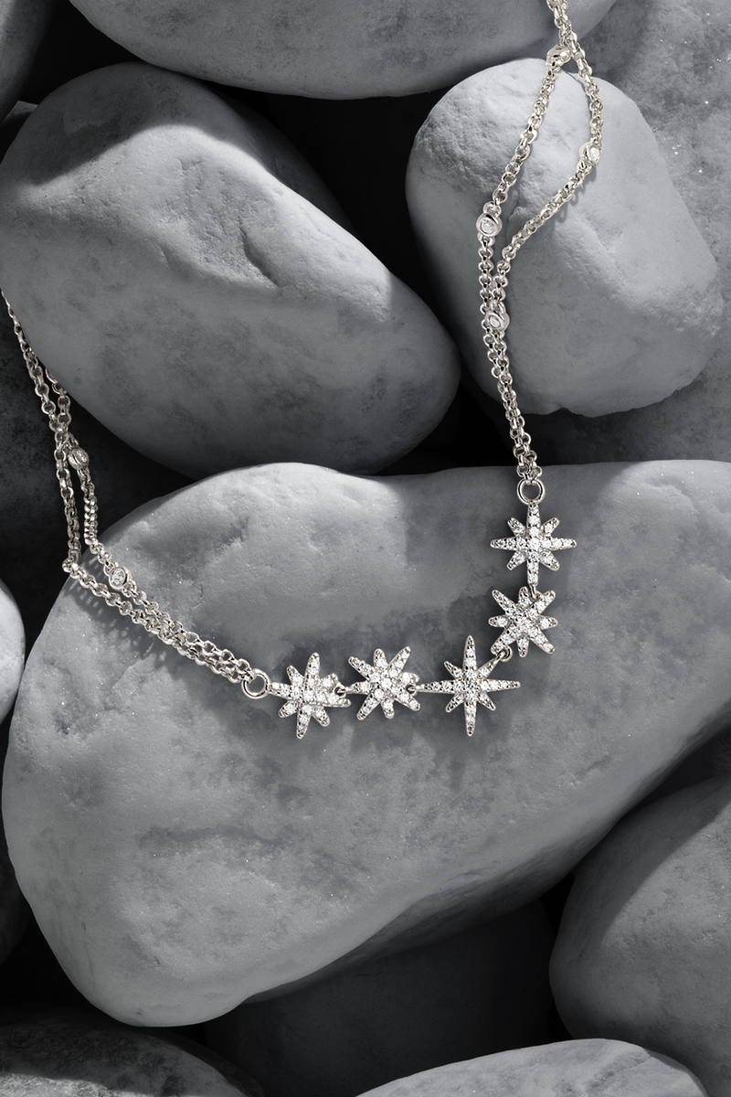 M t orites Double Chain Adjustable Necklace APM Monaco