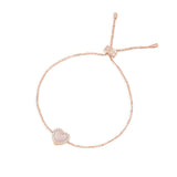 Pink Nacre Heart Adjustable bracelet