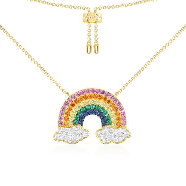 Verstellbare Halskette mit Regenbogen