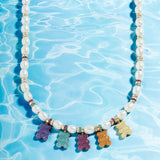 Statement Multicolor Yummy Bear Necklace with Pearls