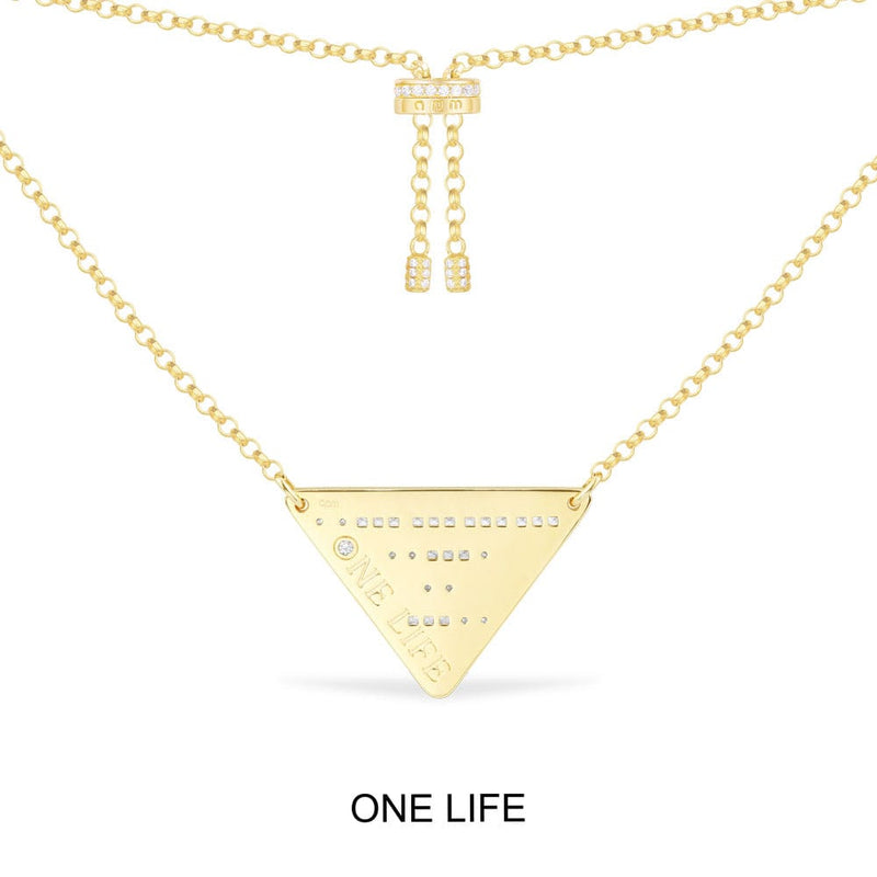 調整可能ONE LIFE 三角形ネックレス