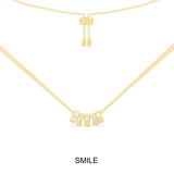 Verstellbare Halskette SMILE mit Morsecode-Motiv