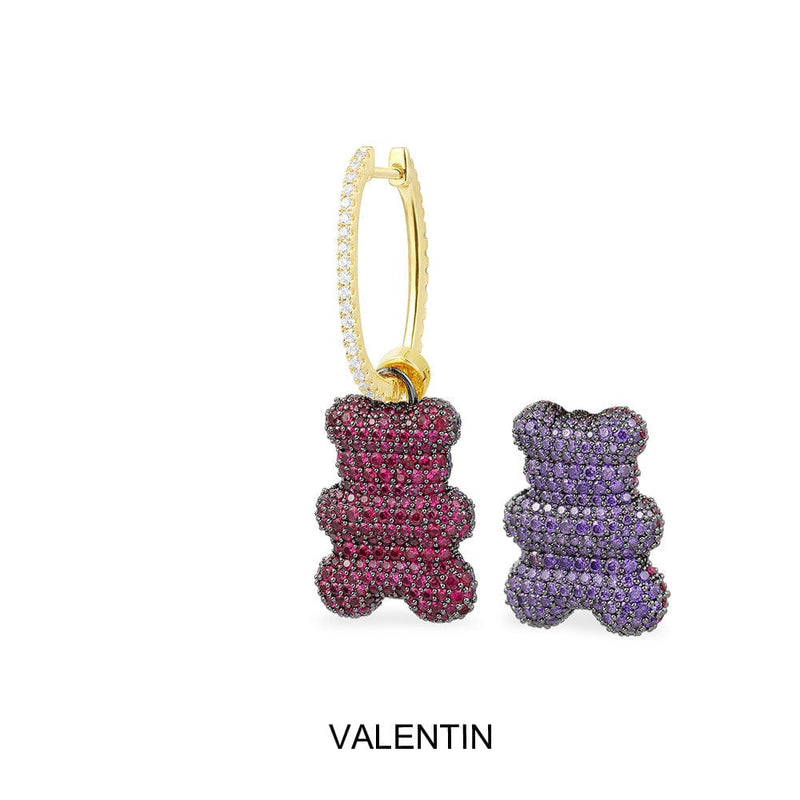 Boucle d'Oreille Individuelle Yummy Bear (Clip) Valentin 
