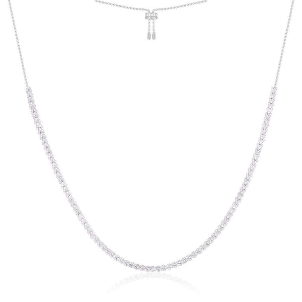 Verstellbare Couture-Halskette in Silber – Silber