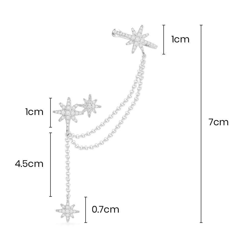 Météorites Statement-Mono-Manschettenohrring – Silber